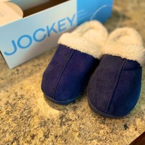 Jockey slippers - women’s size 8 . Navy blue. Nip